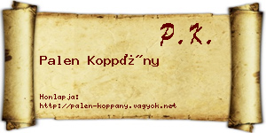 Palen Koppány névjegykártya
